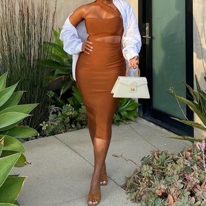 Bandage Cut Out Midi Dress